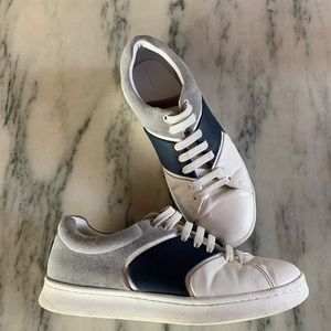 Zara men’s faux leather + suede sneakers